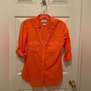 🧡💜🐅 Columbia button up shirt